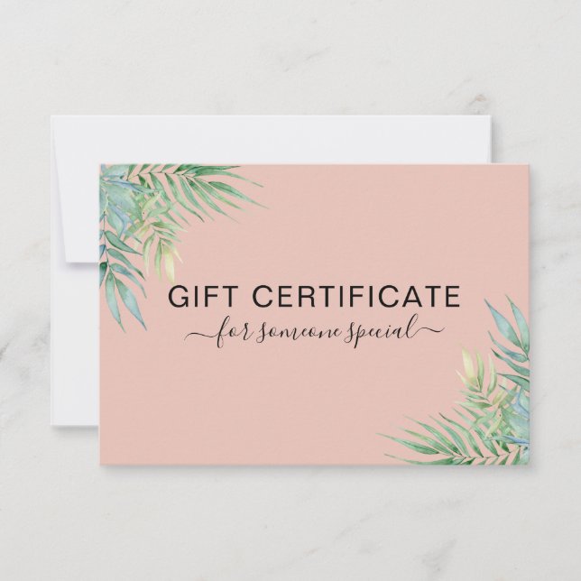 MODERN BUSINESS CERTIFICATE TROPICAL gift for you (Front)
