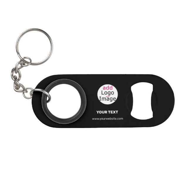 Modern Business Chic Customisable Add Logo Black  (Front (Horizontal))