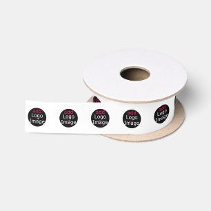 Modern Business Chic Promotional Custom White Satin Ribbon