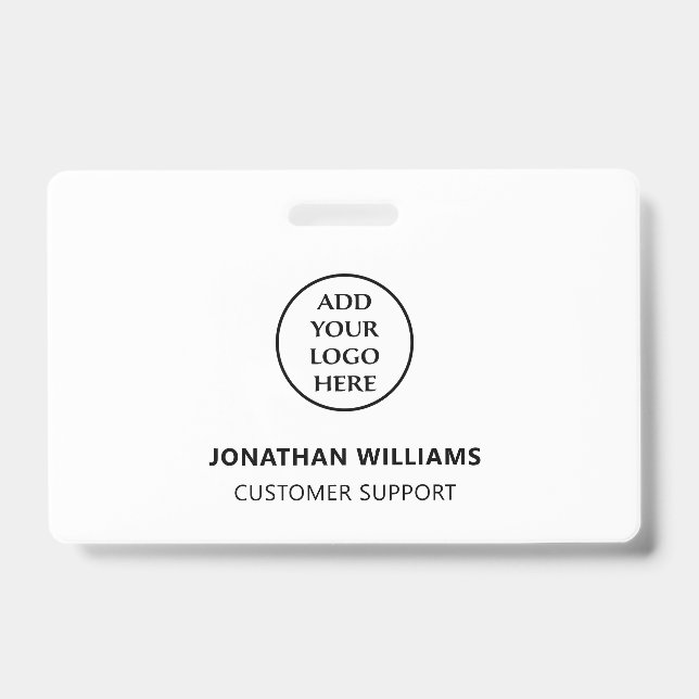 Modern Business Company Logo Staff Name Job Title ID Badge (Front)