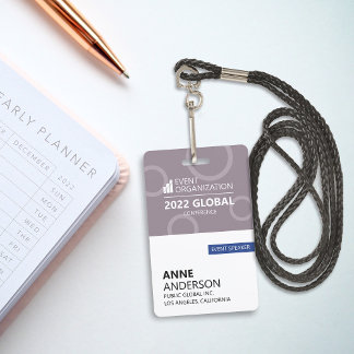 Modern Business Conference Event Badge ID Badge