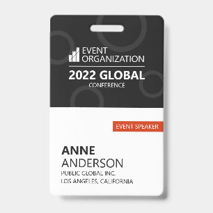Modern Business Conference Event ID Badge