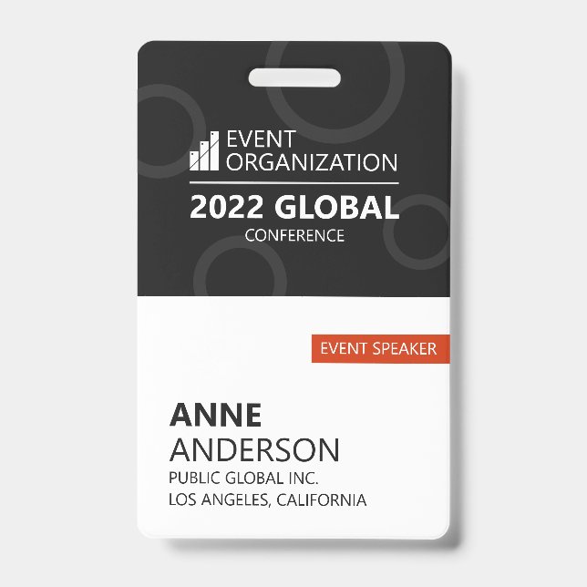 Modern Business Conference Event ID Badge (Front)