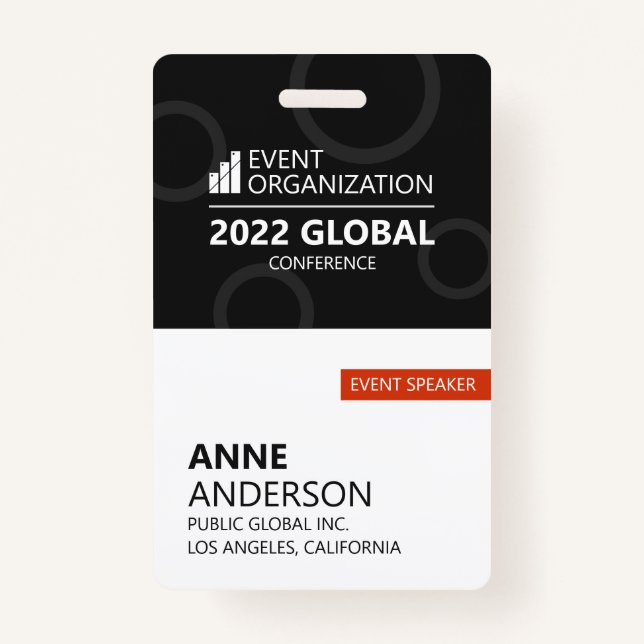 Modern Business Conference Event ID Badge (Front)