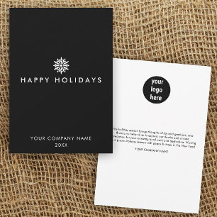 Modern Business Corporate Logo Christmas Card