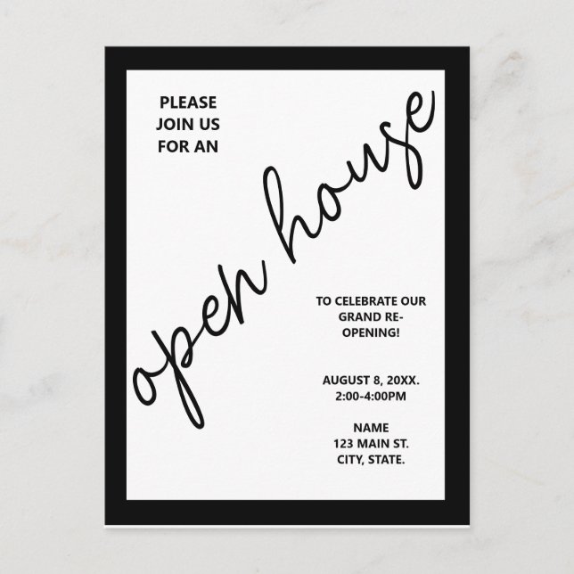Modern Business Corporate Open House Invitation Postcard (Front)