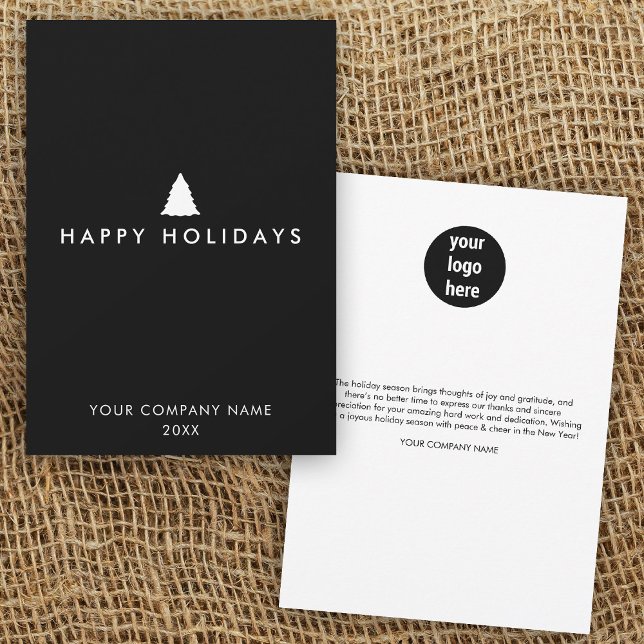 Modern Business Corporate Xmas Tree Christmas Card (Modern Business Corporate Xmas Tree Christmas Card)