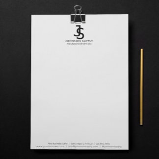 Modern Business Custom Company Monogram Logo Custom Letterhead