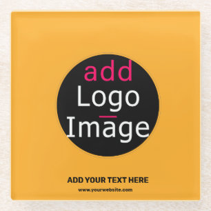 Modern Business Custom Macaroni & Cheese Hue  Glass Coaster