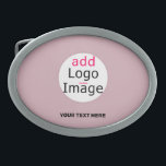 Modern Business Customisable Dusty Rose Hue  Belt Buckle<br><div class="desc">Trendy professional modern customisable design to improve brand awareness,  build a recognisable brand and create something unique.  Customisable business design on Dusty Rose Hue background. You can develop your own design and add your text (personal or business),  logo,  image,  colours ...  Promotional Gift.</div>