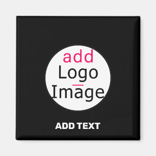 Modern Business Customisable Promo Black  Magnet