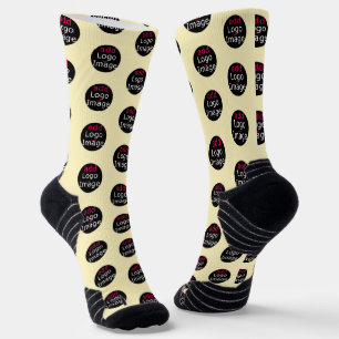 Modern Business Customisable Promo Vanilla Yellow Socks