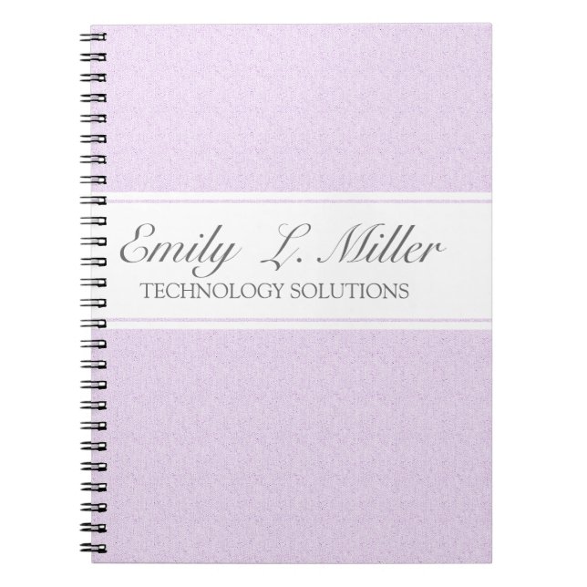 Modern Business  Design Lavender Chic  Executive Notebook (Front)
