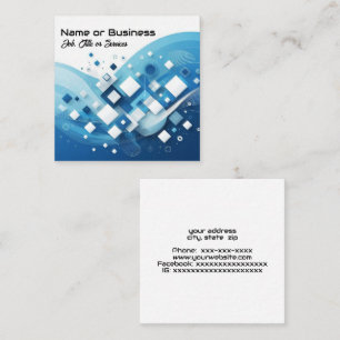 Modern business graphics square business card