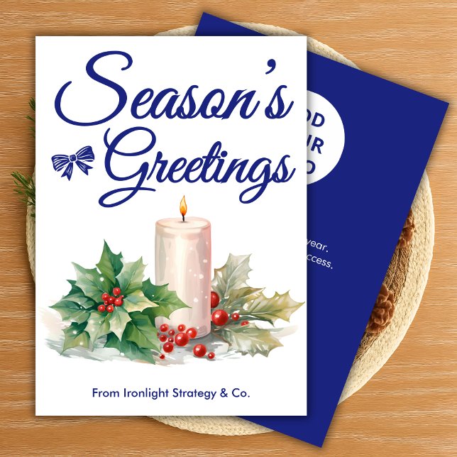 Modern Business Holiday Card with Branding (Creator Uploaded)