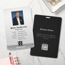 Modern Business ID Photo White Black
