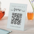 Modern Business Leave Review QR Code Sign