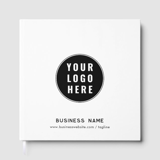 Modern Business Logo and Website Custom Any Colour Guest Book (Front)