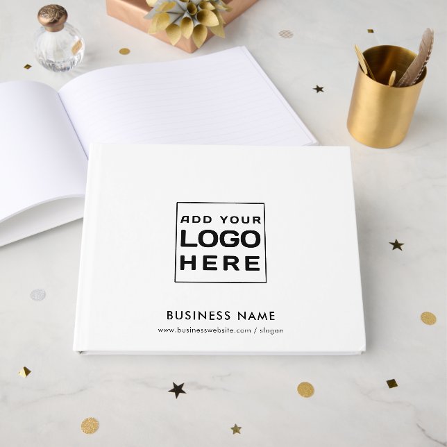 Modern Business Logo and Website Custom Guest Book (Front Open)