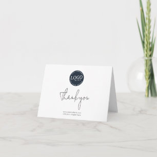 Modern Business Logo and Website Custom Thank You Card