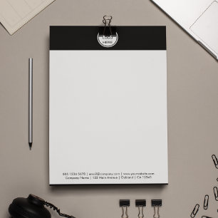 Modern Business logo Black Border Company Mail Custom Letterhead