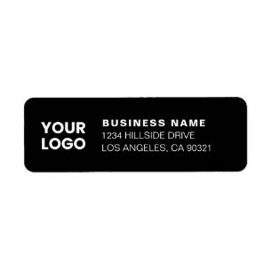 Modern Business Logo Black & White Return Address