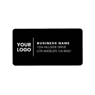 Modern Business Logo Black & White Return Address Label