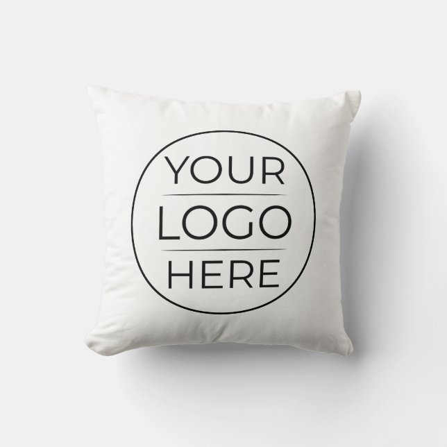Modern Business Logo Branding Cushion (Front)