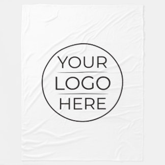 Modern Business Logo Branding Fleece Blanket