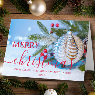 Modern Business Logo Christmas  Corporate Holiday Card