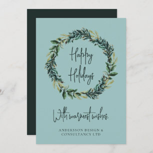 Modern Business Logo Christmas Holiday Card