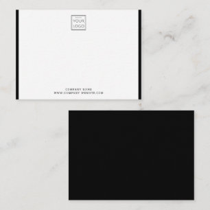 Modern Business Logo Company Name Black Border Card