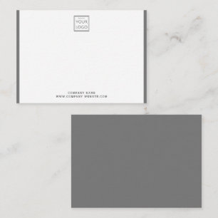 Modern Business Logo Company Name Grey Border Card