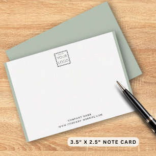 Modern Business Logo Company Name Sage Border Card