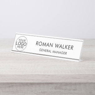 Modern Business Logo Corporate Custom Desk Name Plate