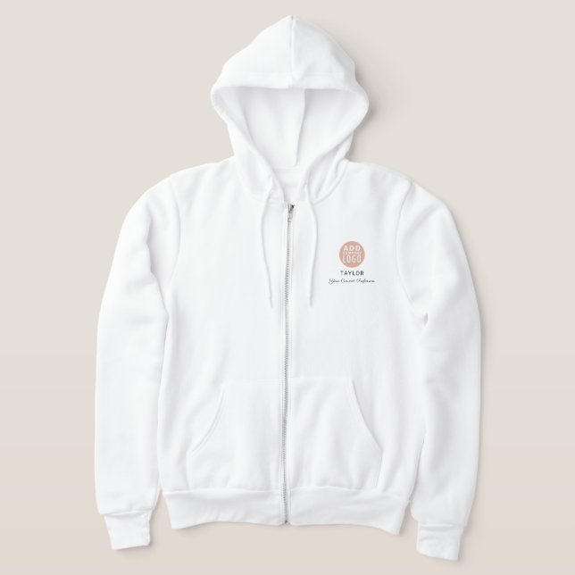 Modern Business Logo Corporate Employee Matching Hoodie (Laydown)