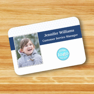 Modern Business Logo Corporate Employee Photo ID Name Tag