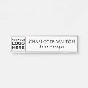 Modern Business Logo Corporate Employees Custom Door Sign