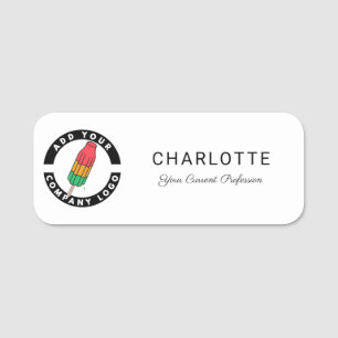 Modern Business Logo Corporate Employees Custom Name Tag