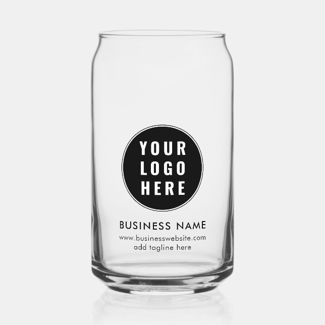 Modern Business Logo Corporate Promotional Can Glass (Front)