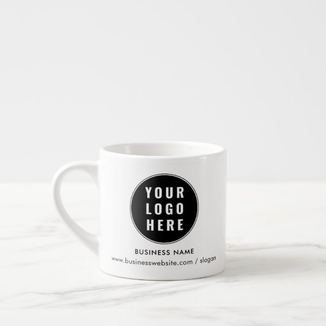 Modern Business Logo Corporate Promotional Espresso Cup (Left)