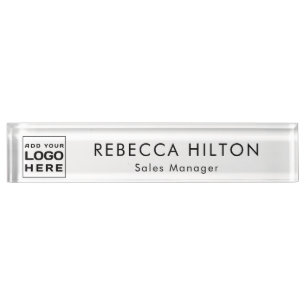 Modern Business Logo Coworkers Custom Nameplate