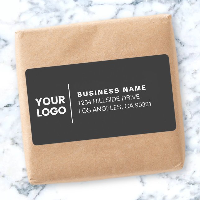 Modern Business Logo Dark Grey Return Address (Creator Uploaded)