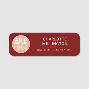 Modern Business Logo Employee Magnetic Custom Name Tag