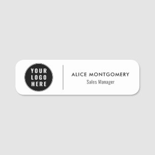 Modern Business Logo Employee Minimalist Magnetic Name Tag