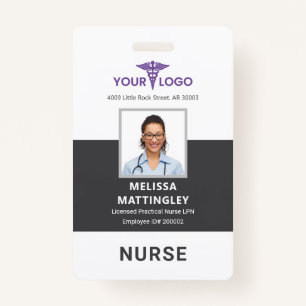 Modern Business Logo Employee Photo ID ID Badge