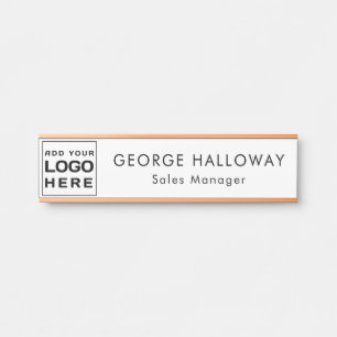 Modern Business Logo Employees Custom Door Sign