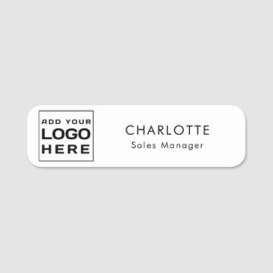 Modern Business Logo Employees Custom Name Tag