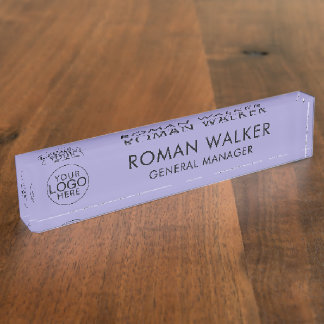Modern Business Logo Employees Custom Nameplate