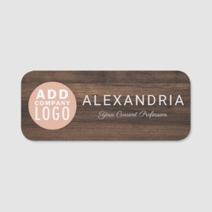 Modern Business Logo Employees Magnetic Name Tag